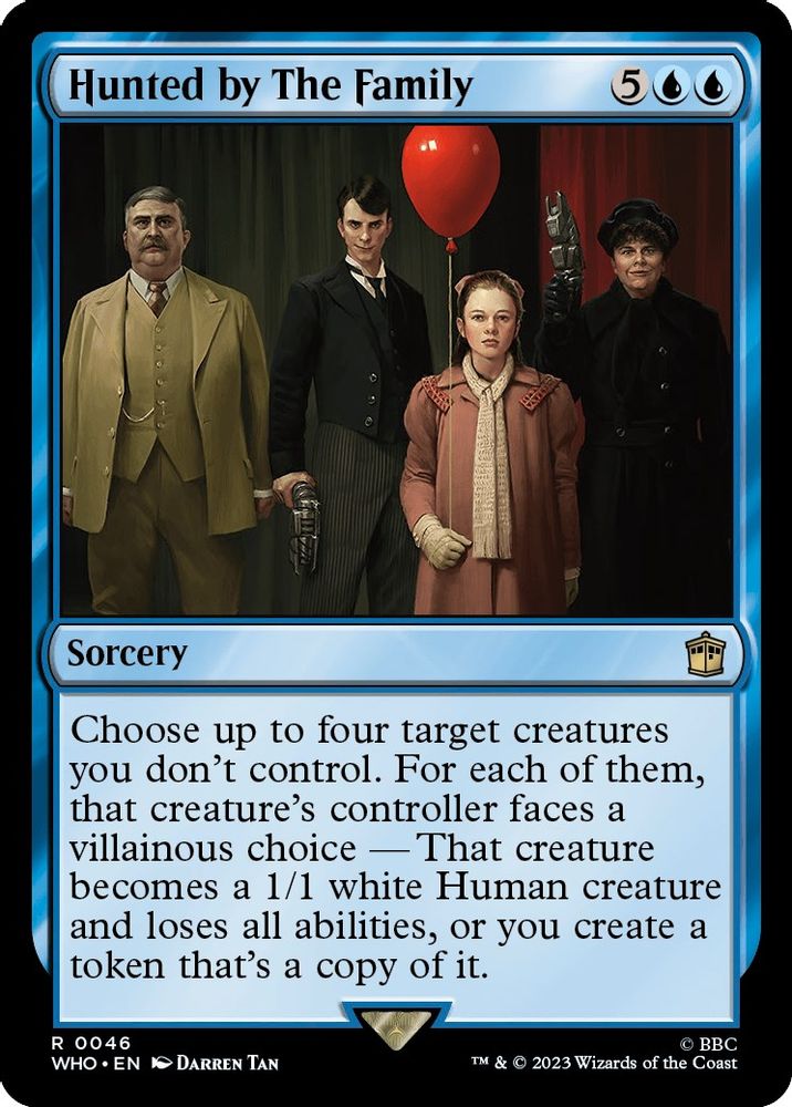 2023 Magic: The Gathering: Universes Beyond: Doctor Who (WHO) - Hunted by The Family (#46, Rare) (Foil, Near Mint)