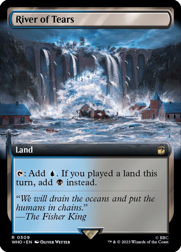 2023 Magic: The Gathering: Universes Beyond: Doctor Who (WHO) - River of Tears Extended Art (#509, Rare)