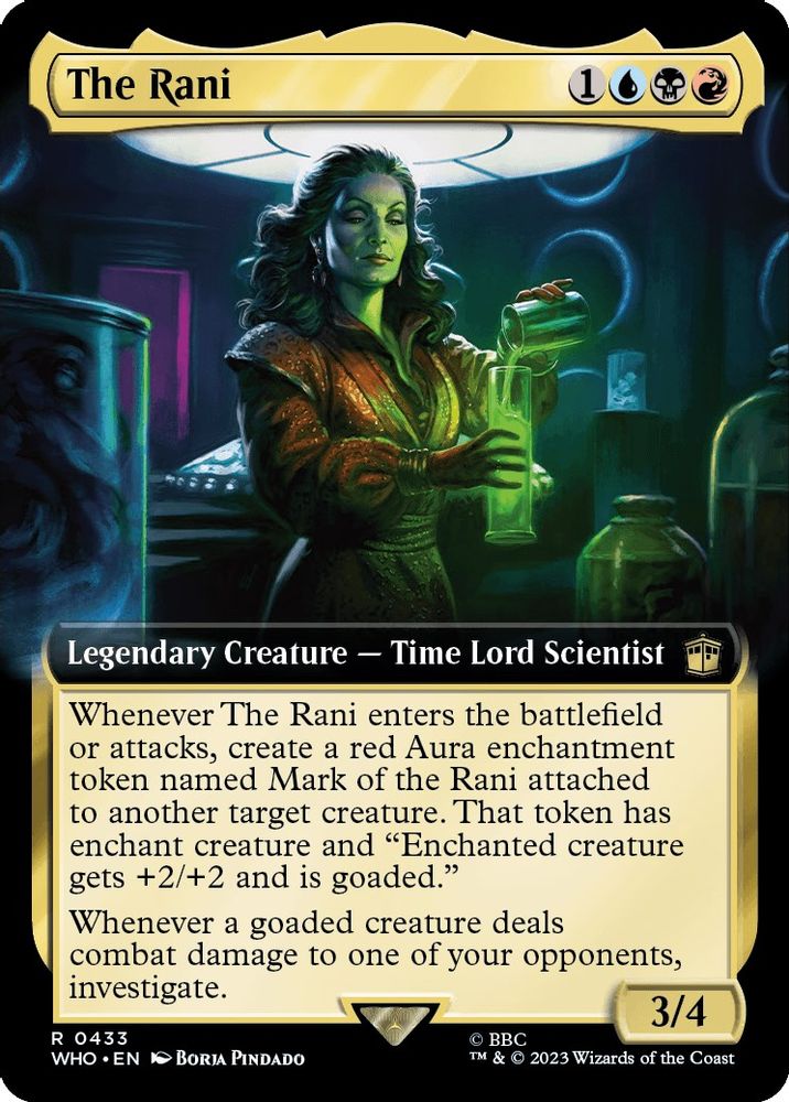 2023 Magic: The Gathering: Universes Beyond: Doctor Who (WHO) - The Rani Extended Art (#433, Rare) (, Near Mint)