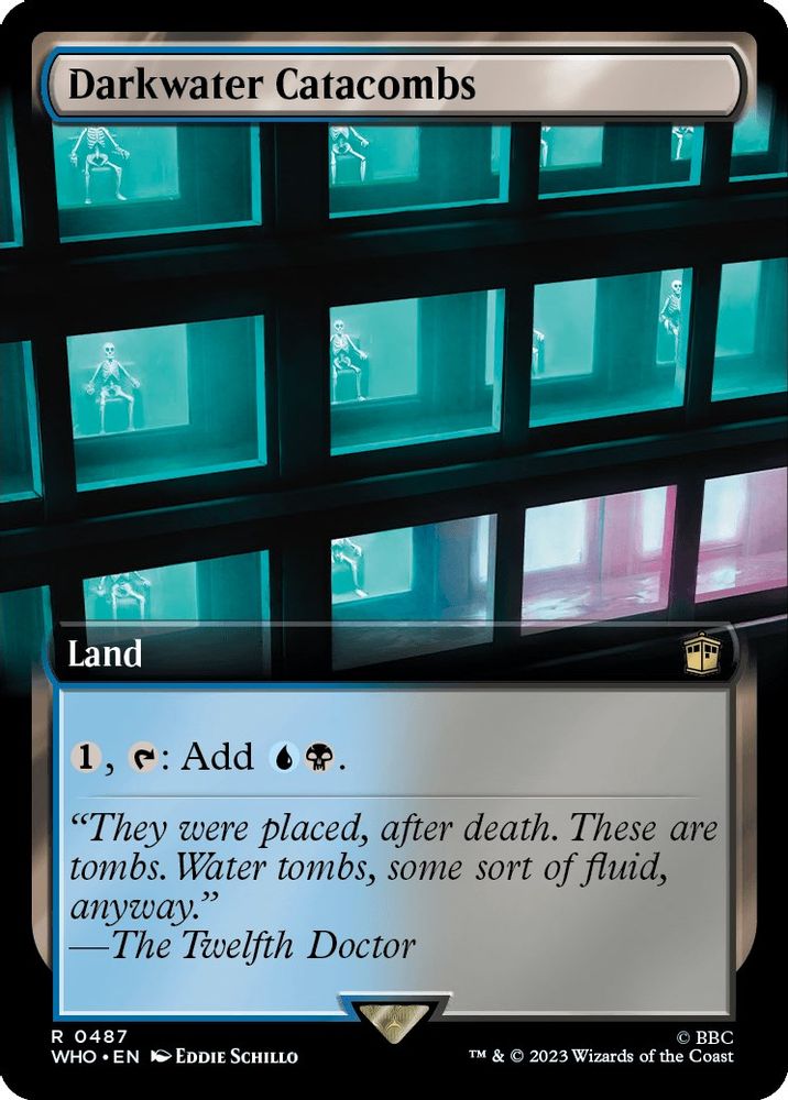 2023 Magic: The Gathering: Universes Beyond: Doctor Who (WHO) - Darkwater Catacombs Extended Art (#487, Rare) (, Near Mint)