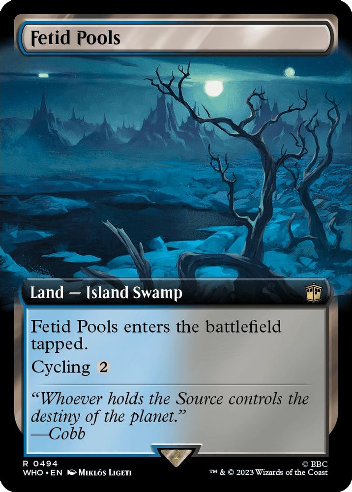 2023 Magic: The Gathering: Universes Beyond: Doctor Who (WHO) - Fetid Pools Extended Art (#494, Rare) (, Near Mint)