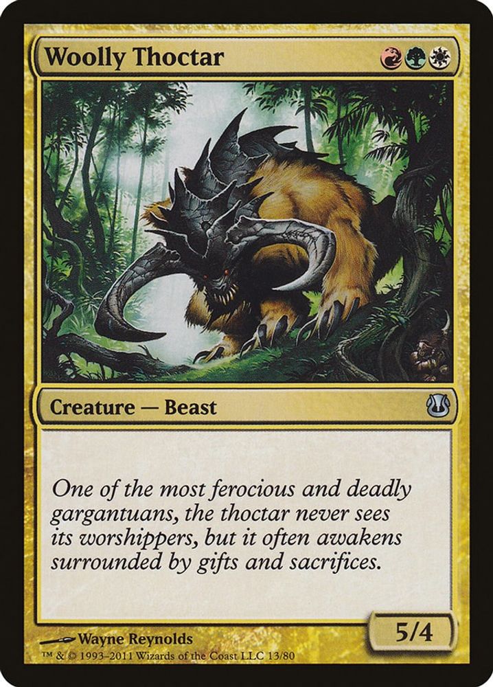 2011 Magic: The Gathering: Duel Decks: Ajani vs. Nicol Bolas (DDH) - Woolly Thoctar (#13, Uncommon) (, Near Mint)