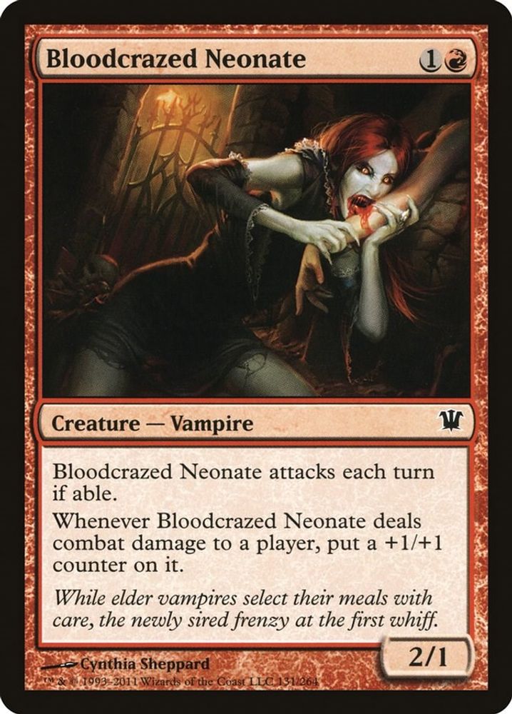 2011 Magic: The Gathering: Innistrad (ISD) - Bloodcrazed Neonate (#131, Common) (, Near Mint)