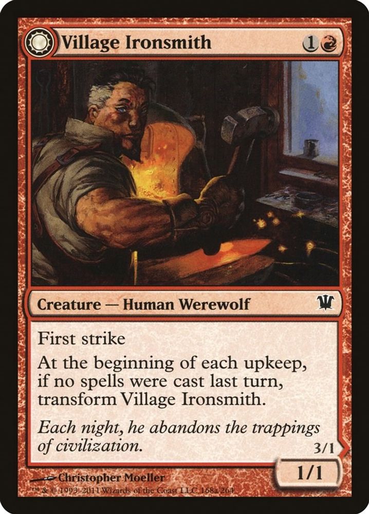 2011 Magic: The Gathering: Innistrad (ISD) - Village Ironsmith (#168, Common) (, Near Mint)
