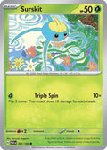 2023 Pokemon: SV04: Paradox Rift (PAR) - Surskit (#001/182, Common) (Reverse Holofoil, Near Mint)