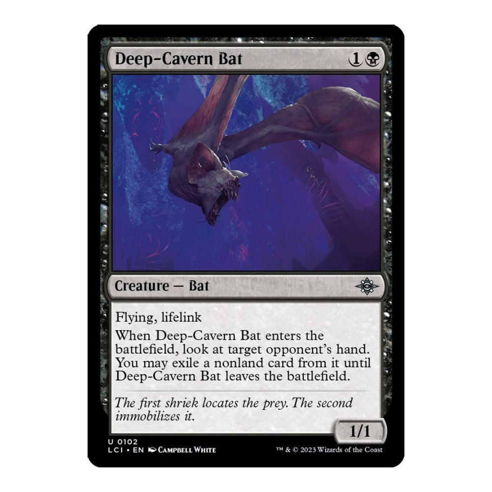 2023 Magic: The Gathering: The Lost Caverns of Ixalan (LCI) - Deep Cavern Bat (#102, Uncommon) (, Near Mint)