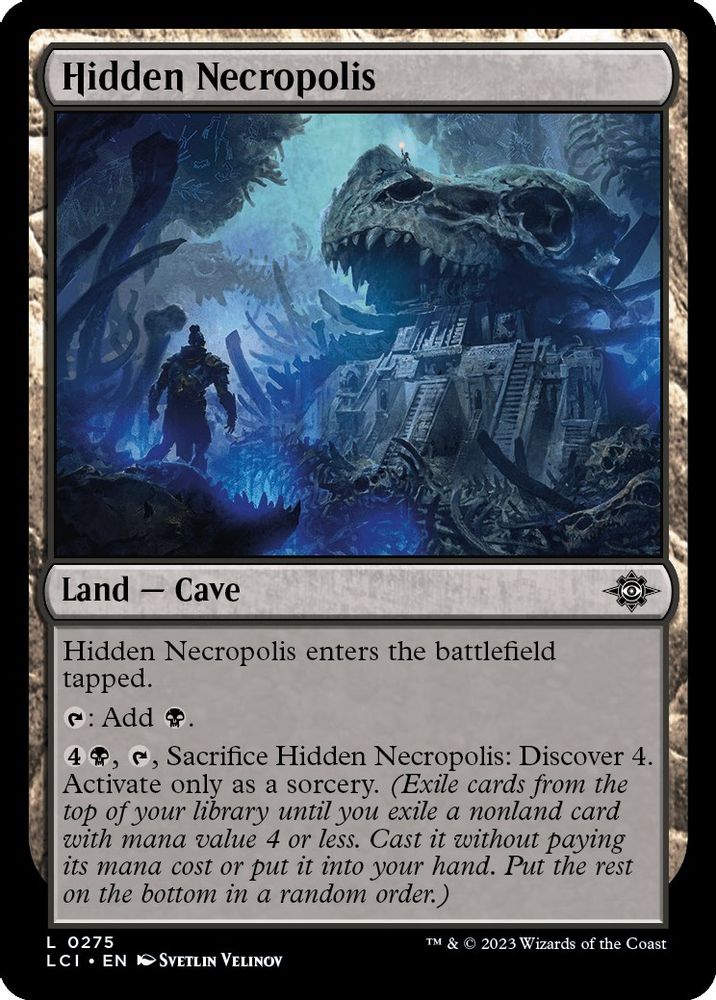 2023 Magic: The Gathering: The Lost Caverns of Ixalan (LCI) - Hidden Necropolis (#275, Land) (, Near Mint)