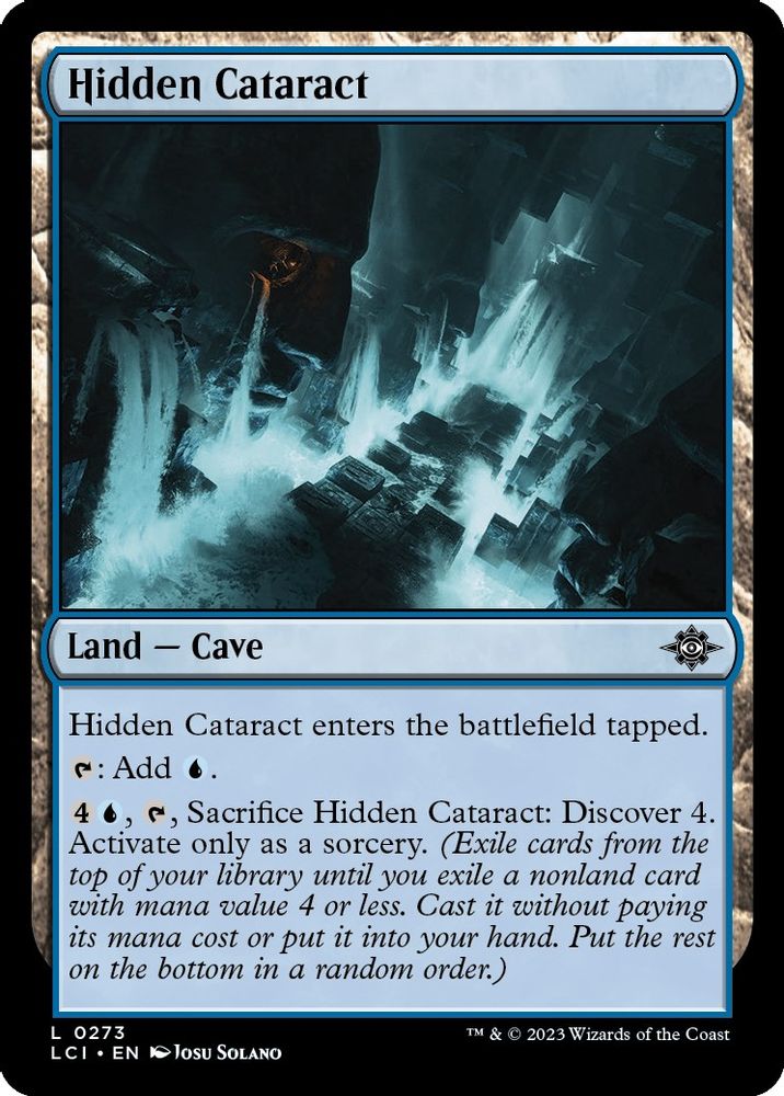 2023 Magic: The Gathering: The Lost Caverns of Ixalan (LCI) - Hidden Cataract (#273, Land)