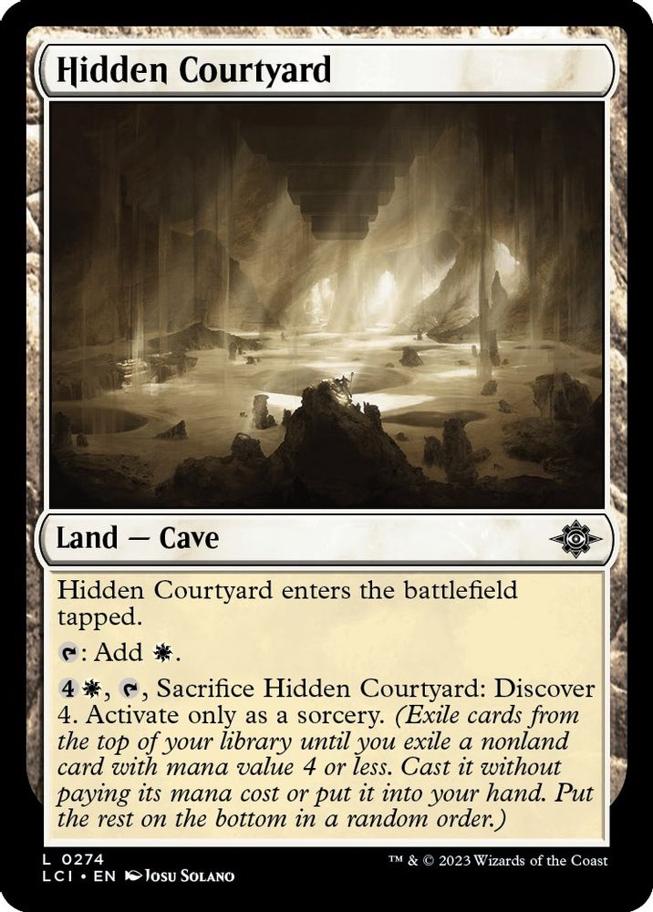 2023 Magic: The Gathering: The Lost Caverns of Ixalan (LCI) - Hidden Courtyard (#274, Land)