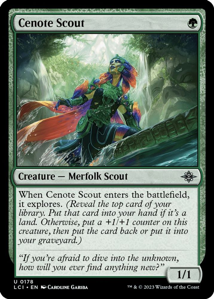 2023 Magic: The Gathering: The Lost Caverns of Ixalan (LCI) - Cenote Scout (#178, Uncommon) (, Near Mint)