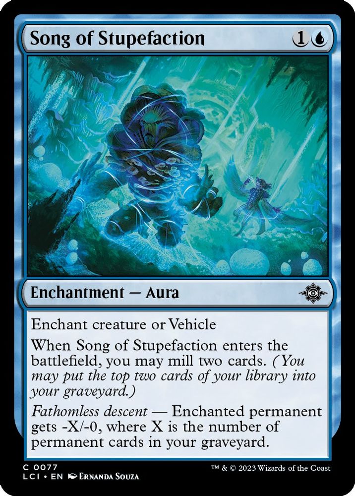 2023 Magic: The Gathering: The Lost Caverns of Ixalan (LCI) - Song of Stupefaction (#77, Common) (, Near Mint)