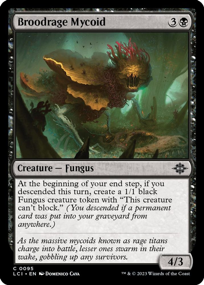 2023 Magic: The Gathering: The Lost Caverns of Ixalan (LCI) - Broodrage Mycoid (#95, Common) (, Near Mint)