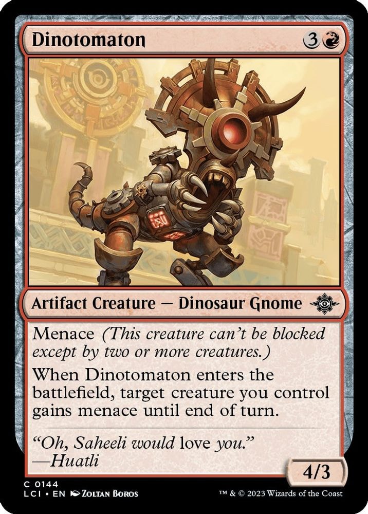2023 Magic: The Gathering: The Lost Caverns of Ixalan (LCI) - Dinotomaton (#144, Common) (, Near Mint)