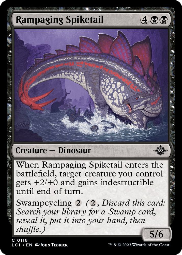 2023 Magic: The Gathering: The Lost Caverns of Ixalan (LCI) - Rampaging Spiketail (#116, Common) (, Near Mint)