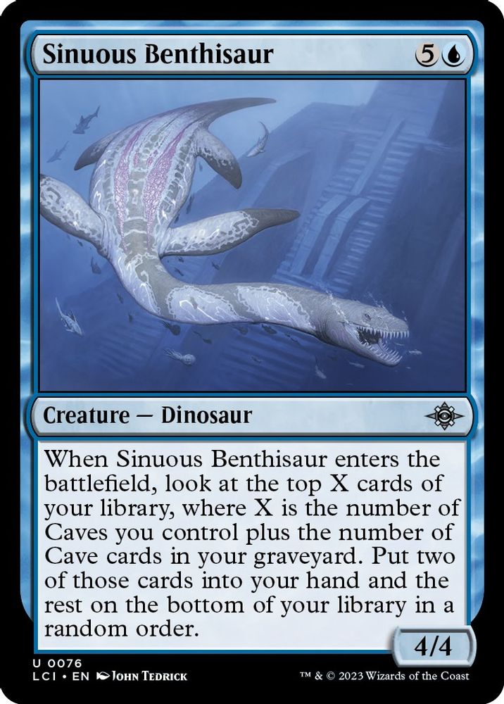 2023 Magic: The Gathering: The Lost Caverns of Ixalan (LCI) - Sinuous Benthisaur (#76, Uncommon) (, Near Mint)