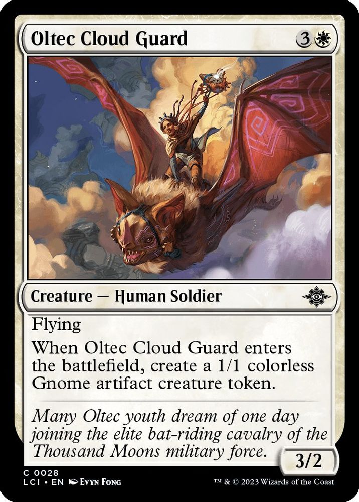 2023 Magic: The Gathering: The Lost Caverns of Ixalan (LCI) - Oltec Cloud Guard (#28, Common)