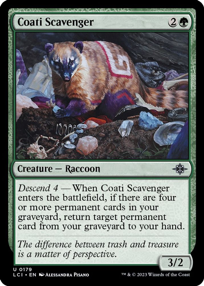 2023 Magic: The Gathering: The Lost Caverns of Ixalan (LCI) - Coati Scavenger (#179, Uncommon) (, Near Mint)