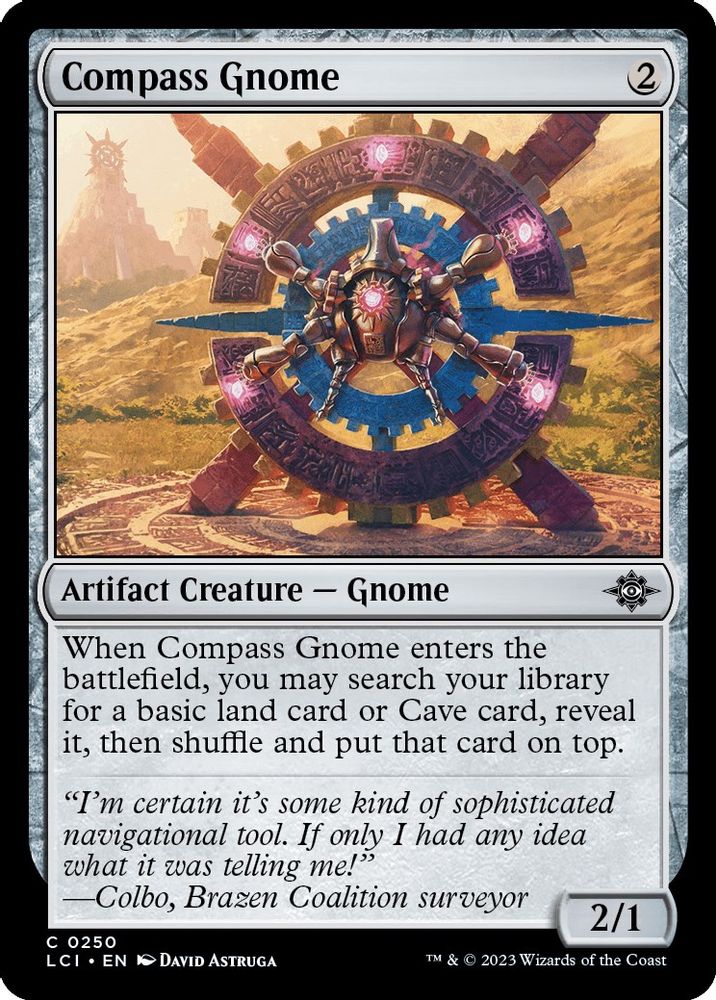 2023 Magic: The Gathering: The Lost Caverns of Ixalan (LCI) - Compass Gnome (#250, Common) (, Near Mint)