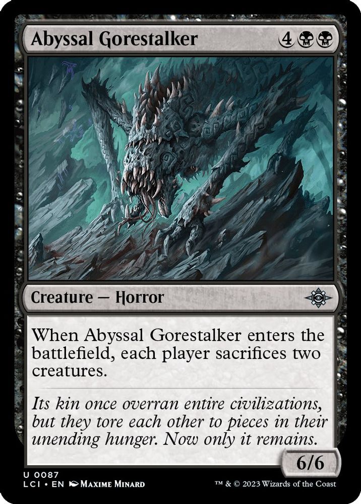 2023 Magic: The Gathering: The Lost Caverns of Ixalan (LCI) - Abyssal Gorestalker (#87, Uncommon) (, Near Mint)