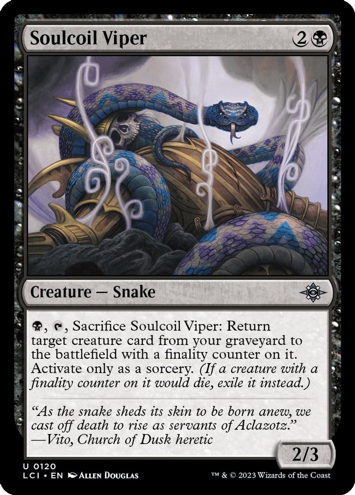 2023 Magic: The Gathering: The Lost Caverns of Ixalan (LCI) - Soulcoil Viper (#120, Uncommon) (, Near Mint)