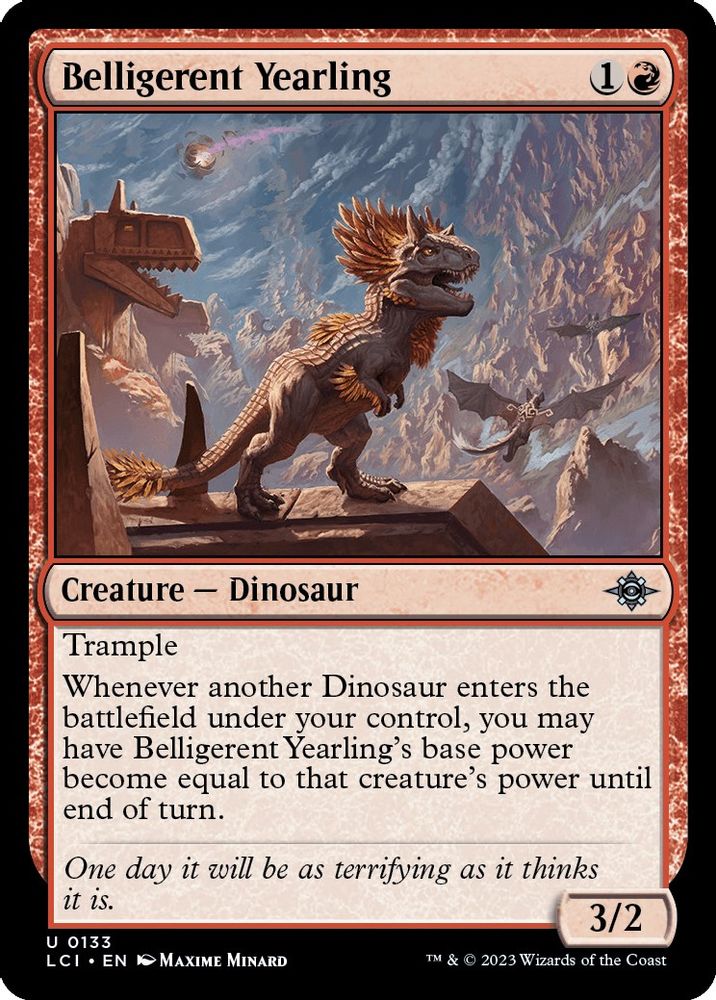 2023 Magic: The Gathering: The Lost Caverns of Ixalan (LCI) - Belligerent Yearling (#133, Uncommon) (, Near Mint)