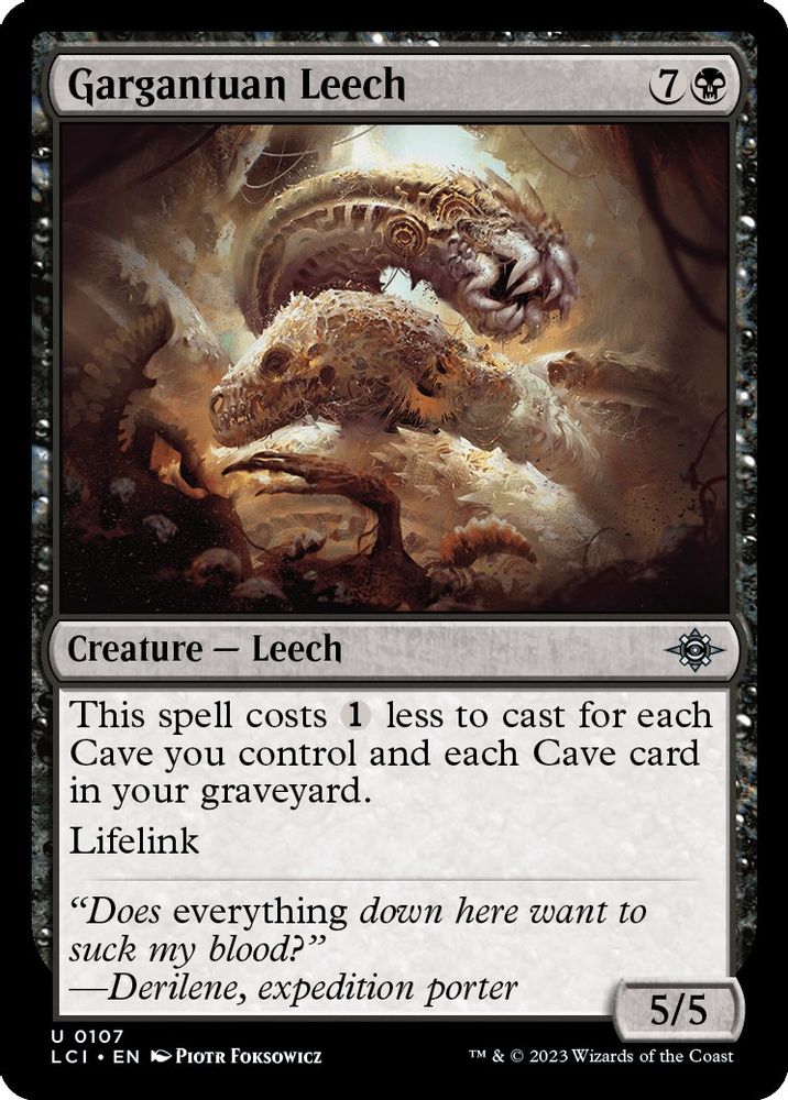 2023 Magic: The Gathering: The Lost Caverns of Ixalan (LCI) - Gargantuan Leech (#107, Uncommon) (, Near Mint)