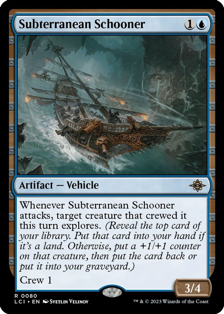 2023 Magic: The Gathering: The Lost Caverns of Ixalan (LCI) - Subterranean Schooner (#80, Rare) (Foil, Near Mint)