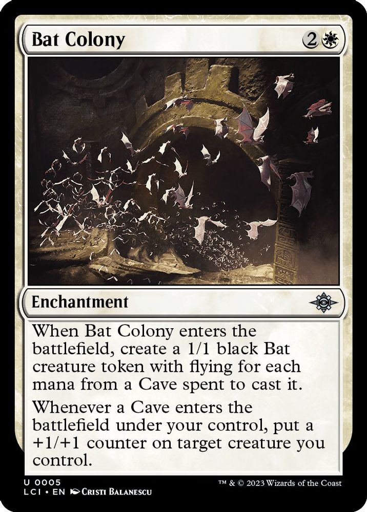 2023 Magic: The Gathering: The Lost Caverns of Ixalan (LCI) - Bat Colony (#5, Uncommon) (, Near Mint)