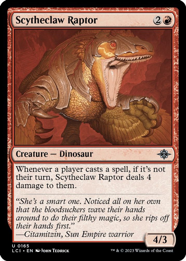 2023 Magic: The Gathering: The Lost Caverns of Ixalan (LCI) - Scytheclaw Raptor (#165, Uncommon) (, Near Mint)