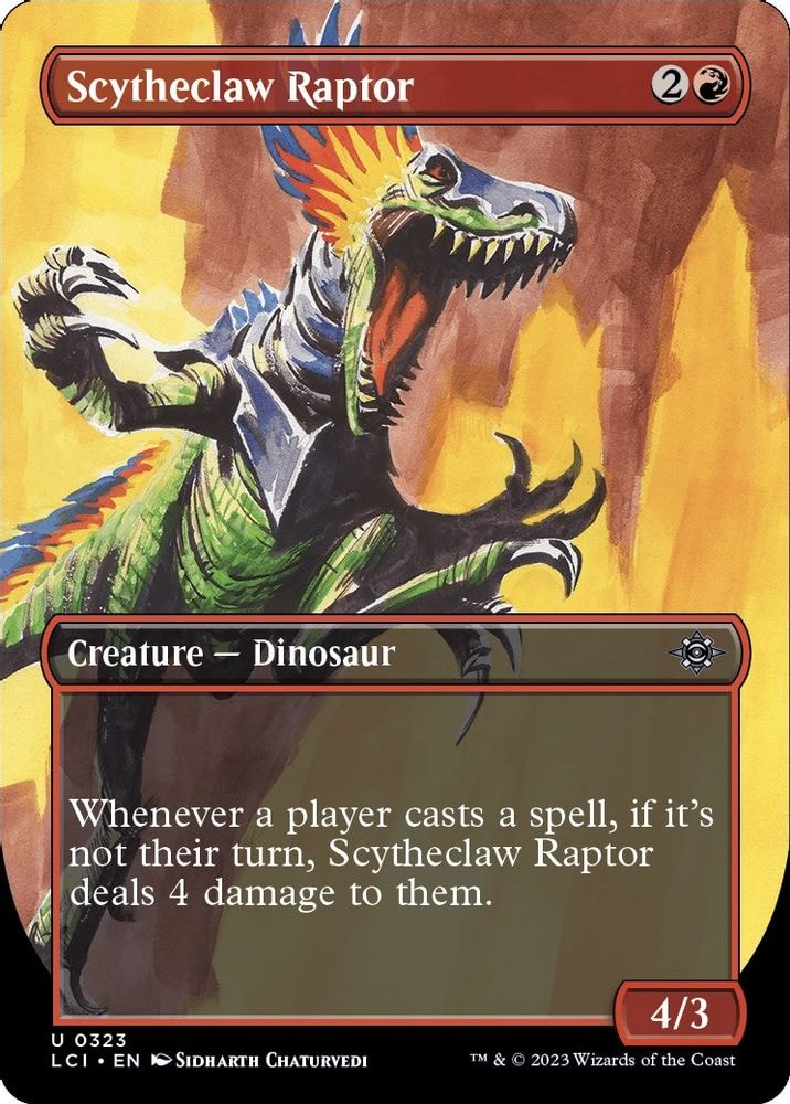 2023 Magic: The Gathering: The Lost Caverns of Ixalan (LCI) - Scytheclaw Raptor Borderless (#323, Uncommon) (, Near Mint)