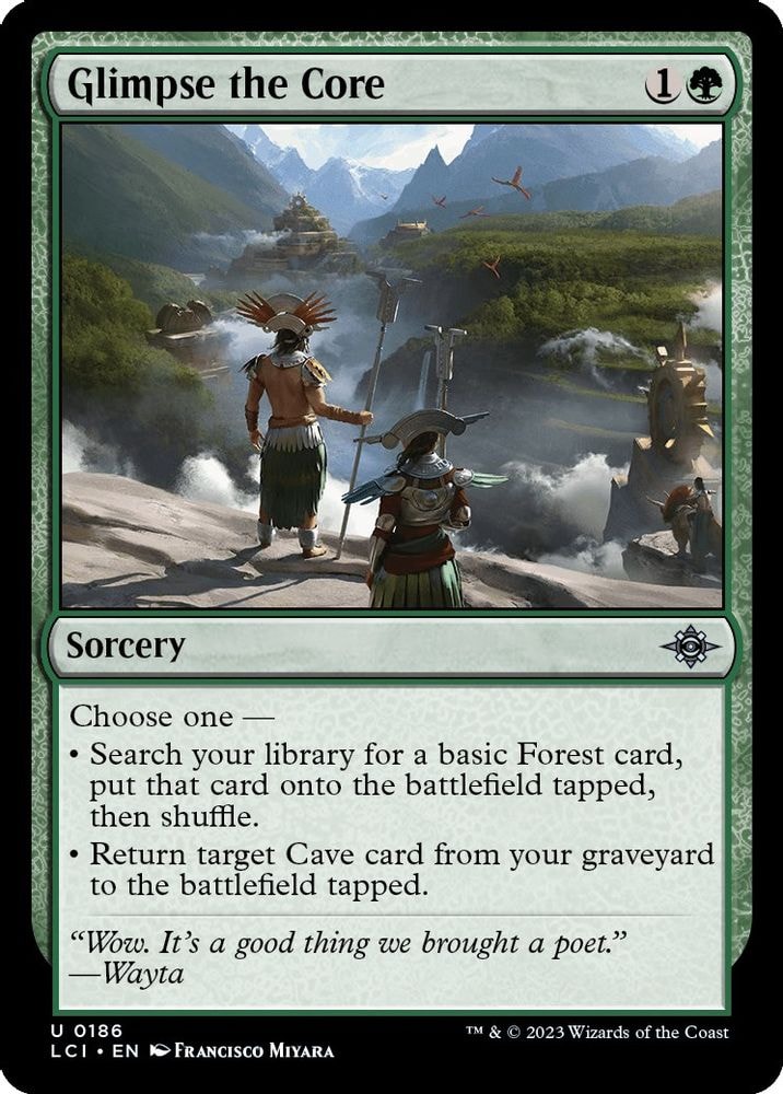 2023 Magic: The Gathering: The Lost Caverns of Ixalan (LCI) - Glimpse the Core (#186, Uncommon) (Foil, Near Mint)