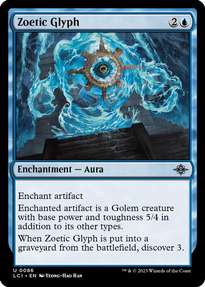 2023 Magic: The Gathering: The Lost Caverns of Ixalan (LCI) - Zoetic Glyph (#86, Uncommon) (, Near Mint)