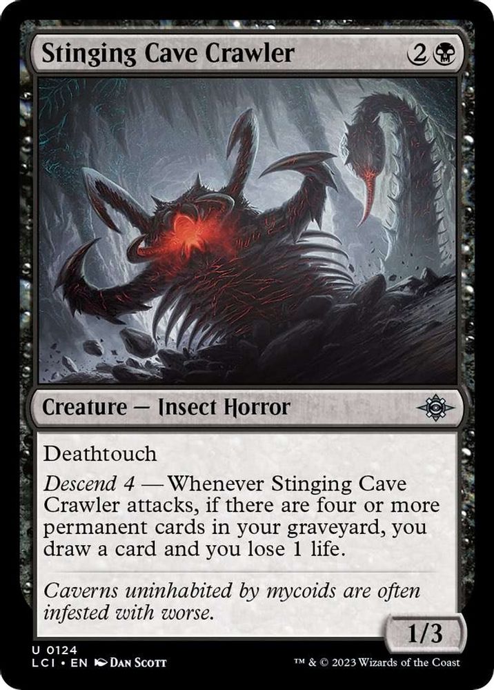 2023 Magic: The Gathering: The Lost Caverns of Ixalan (LCI) - Stinging Cave Crawler (#124, Uncommon) (, Near Mint)