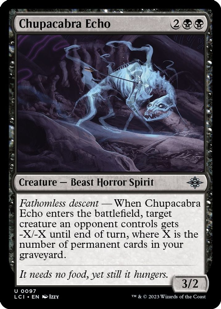 2023 Magic: The Gathering: The Lost Caverns of Ixalan (LCI) - Chupacabra Echo (#97, Uncommon) (, Near Mint)