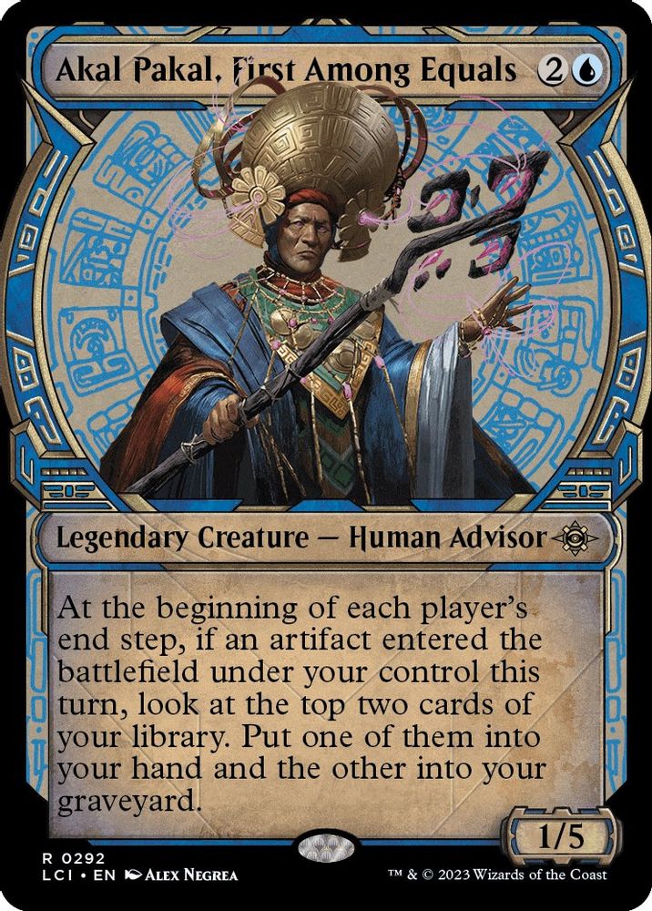 2023 Magic: The Gathering: The Lost Caverns of Ixalan (LCI) - Akal Pakal First Among Equals Showcase (#292, Rare) (, Near Mint)