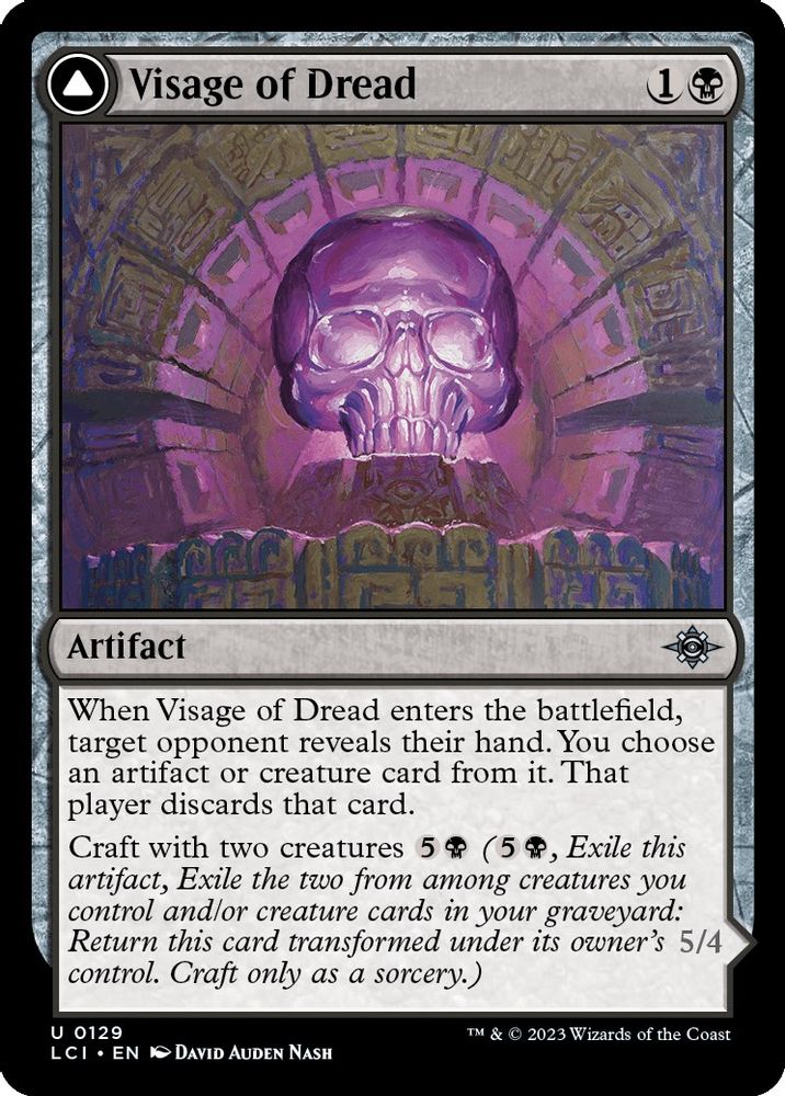 2023 Magic: The Gathering: The Lost Caverns of Ixalan (LCI) - Visage of Dread (#129, Uncommon) (, Near Mint)