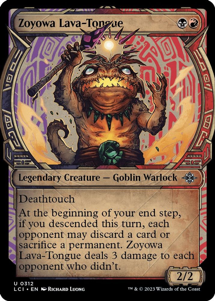 2023 Magic: The Gathering: The Lost Caverns of Ixalan (LCI) - Zoyowa Lava Tongue Showcase (#312, Uncommon) (, Near Mint)