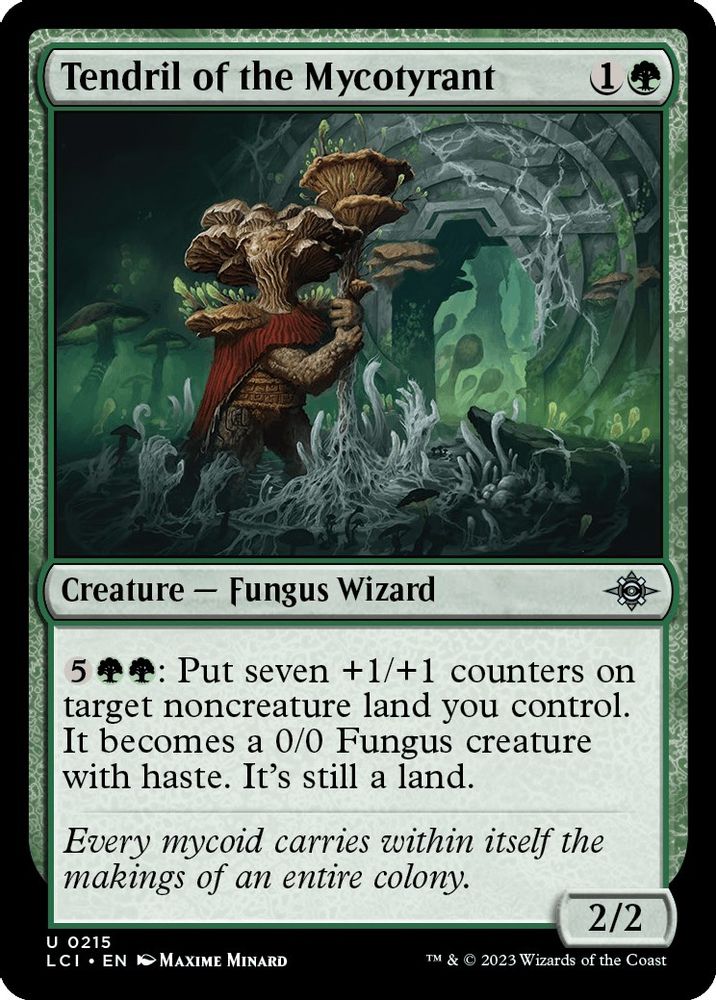 2023 Magic: The Gathering: The Lost Caverns of Ixalan (LCI) - Tendril of the Mycotyrant (#215, Uncommon)