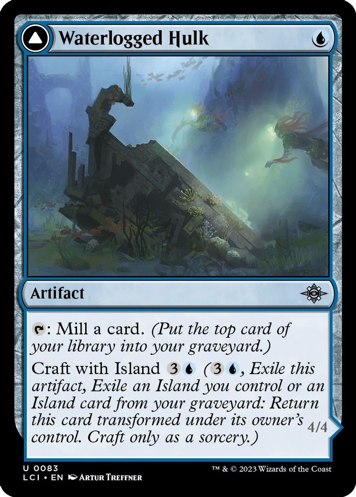 2023 Magic: The Gathering: The Lost Caverns of Ixalan (LCI) - Waterlogged Hulk (#83, Uncommon) (, Near Mint)