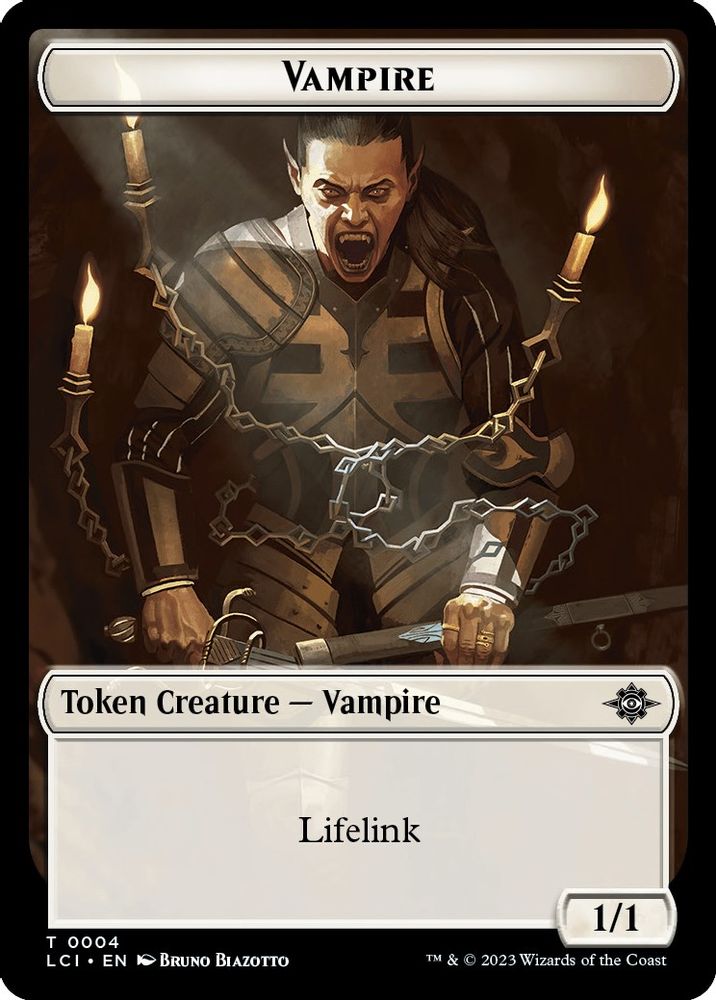 2023 Magic: The Gathering: The Lost Caverns of Ixalan (LCI) - Vampire Vampire Demon Double Sided Token (#4 // 15, T) (, Near Mint)