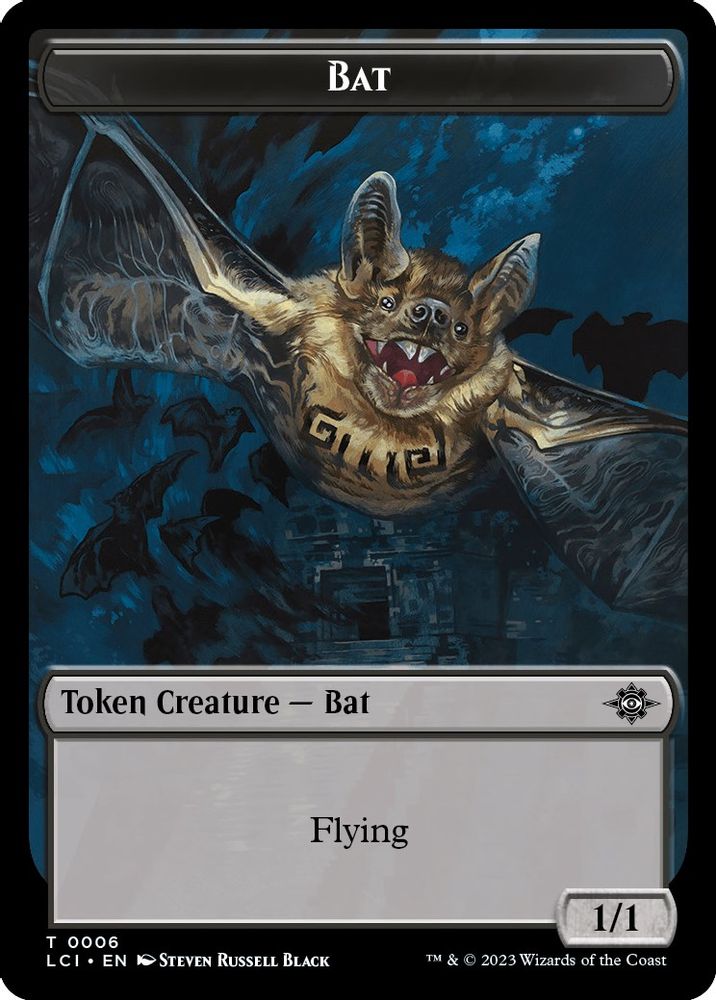2023 Magic: The Gathering: The Lost Caverns of Ixalan (LCI) - Bat Vampire 0004 Double Sided Token (#6 // 4, T) (, Near Mint)