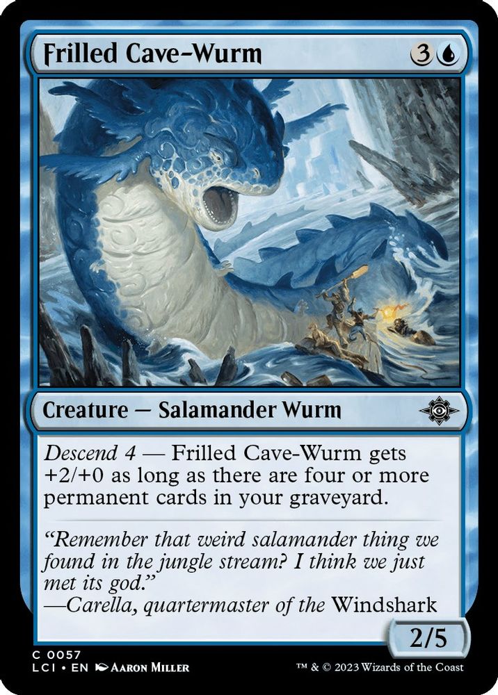 2023 Magic: The Gathering: The Lost Caverns of Ixalan (LCI) - Frilled Cave Wurm (#57, Common)