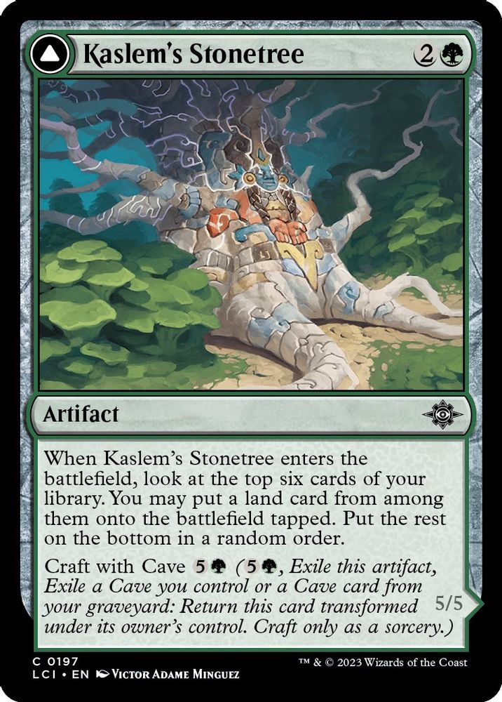 2023 Magic: The Gathering: The Lost Caverns of Ixalan (LCI) - Kaslems Stonetree (#197, Common) (, Near Mint)