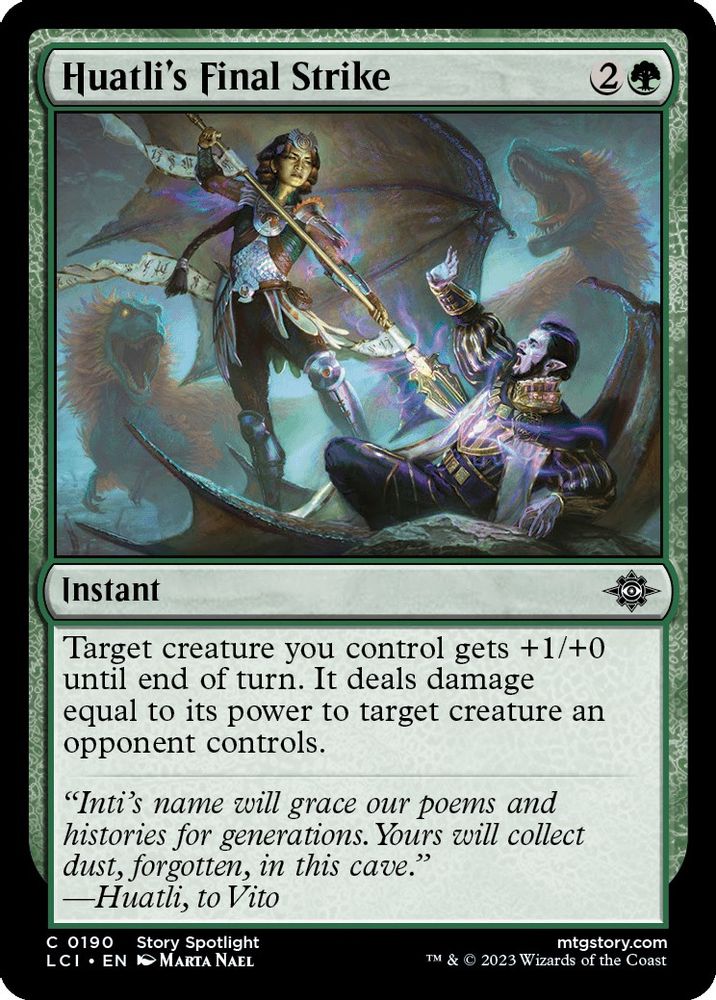 2023 Magic: The Gathering: The Lost Caverns of Ixalan (LCI) - Huatlis Final Strike (#190, Common) (, Near Mint)
