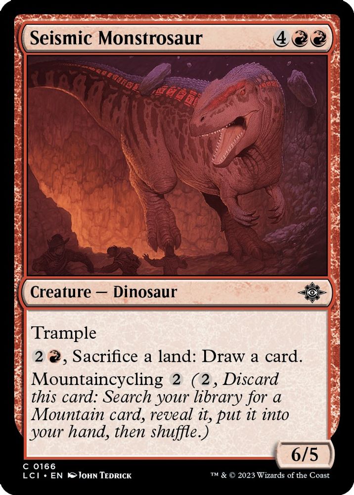 2023 Magic: The Gathering: The Lost Caverns of Ixalan (LCI) - Seismic Monstrosaur (#166, Common) (, Near Mint)