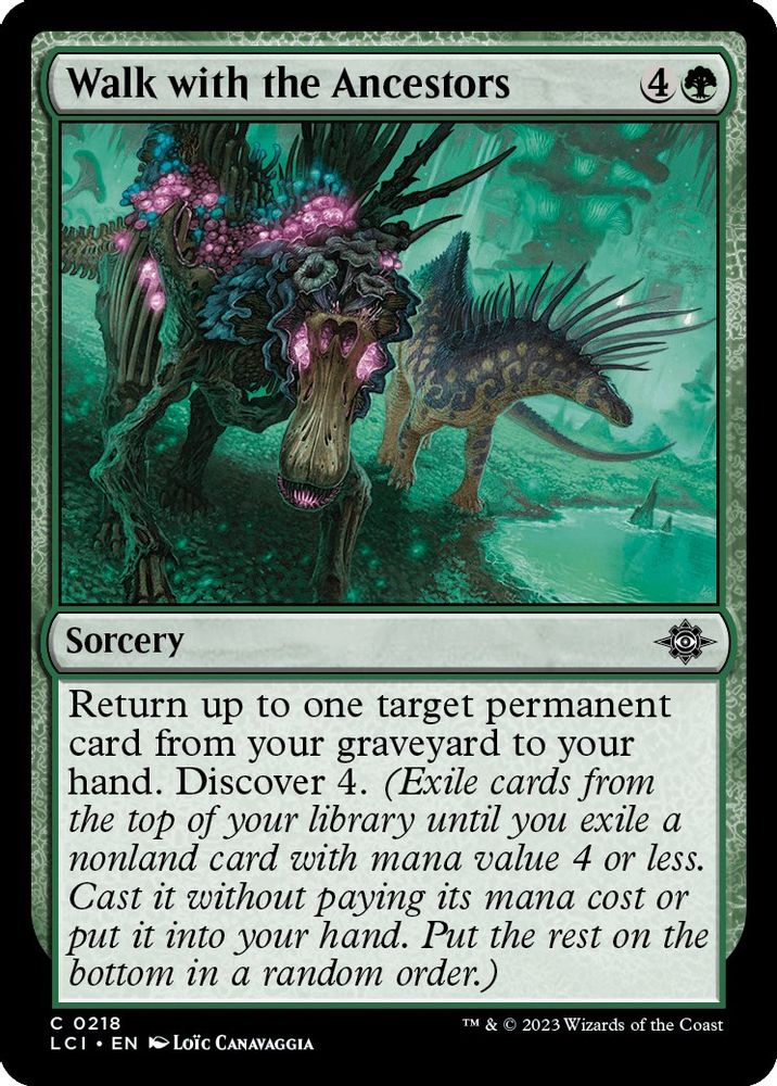 2023 Magic: The Gathering: The Lost Caverns of Ixalan (LCI) - Walk with the Ancestors (#218, Common)