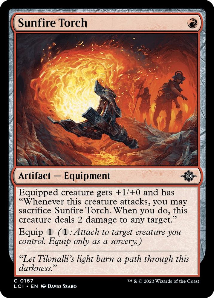 2023 Magic: The Gathering: The Lost Caverns of Ixalan (LCI) - Sunfire Torch (#167, Common)