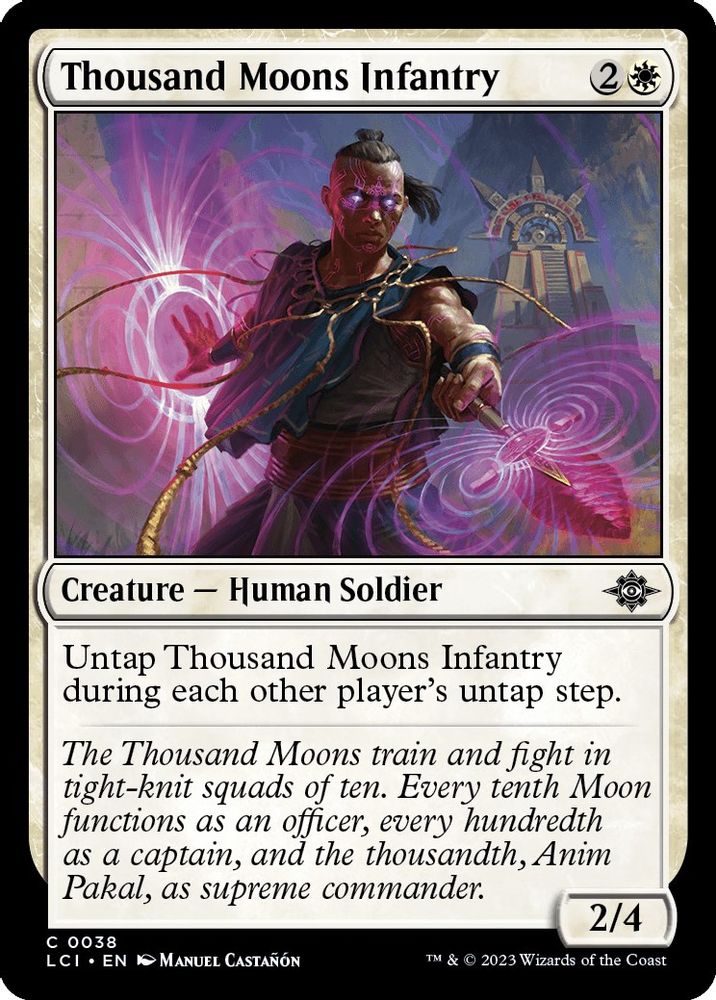 2023 Magic: The Gathering: The Lost Caverns of Ixalan (LCI) - Thousand Moons Infantry (#38, Common)