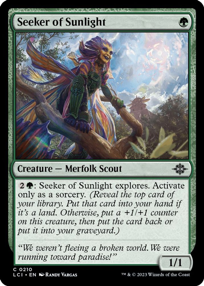 2023 Magic: The Gathering: The Lost Caverns of Ixalan (LCI) - Seeker of Sunlight (#210, Common)