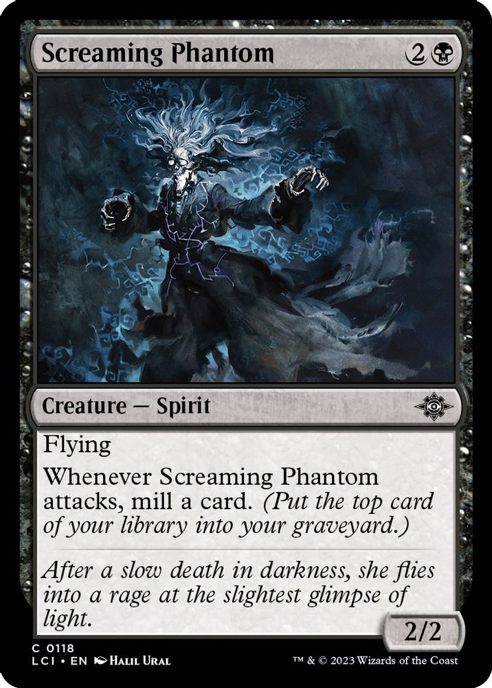 2023 Magic: The Gathering: The Lost Caverns of Ixalan (LCI) - Screaming Phantom (#118, Common) (, Near Mint)
